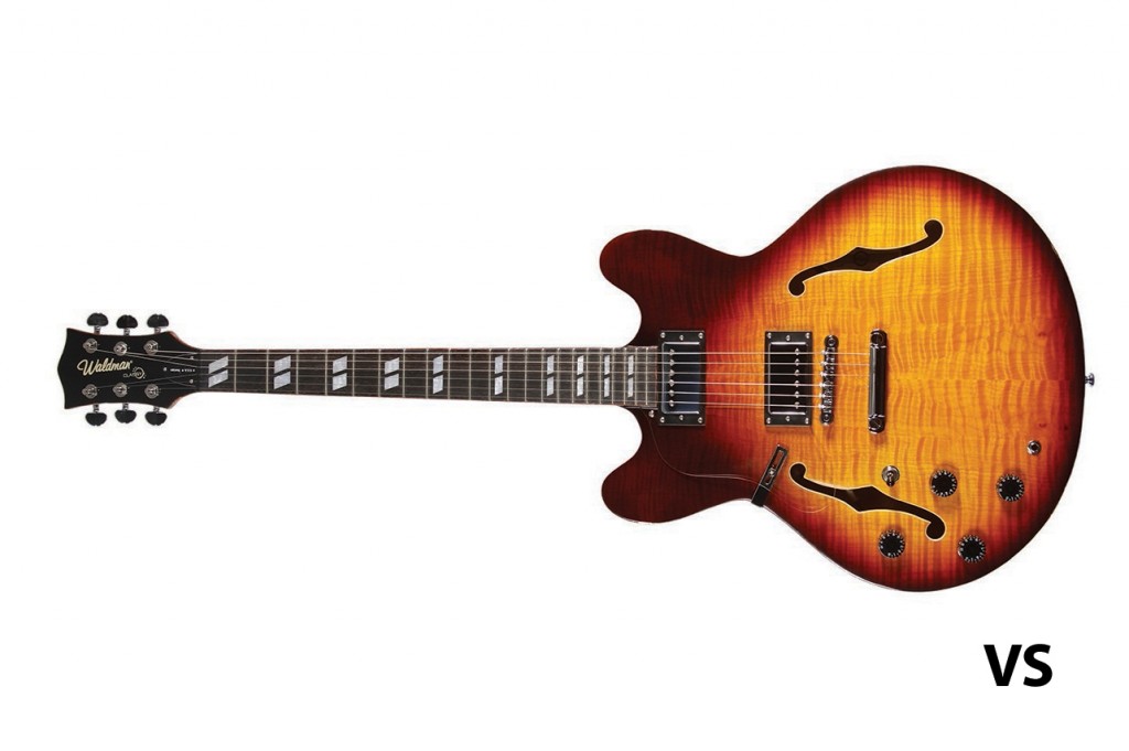 Waldman - Guitarra Semiacustica Prince Flamish Lefty GHO_250L
